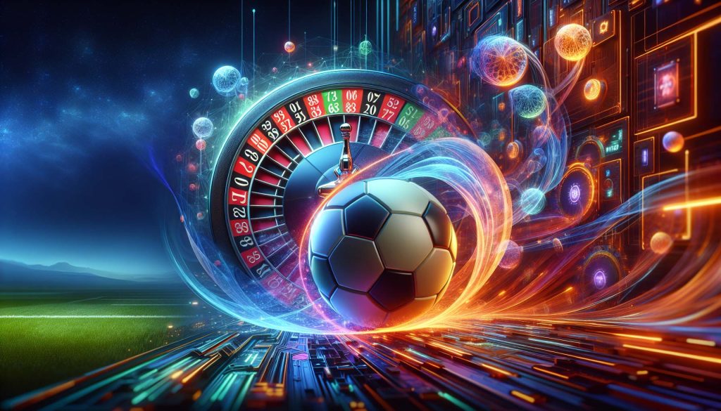 Fotboll som åker mot ett rouletthjul.
